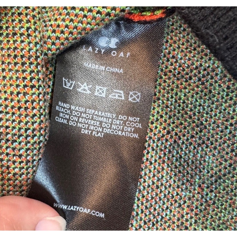 LAZY OAF KNIT SWEATER VEST Psychedelic Floral Retro‎ US18 UK22 RARE - Picture 3 of 6